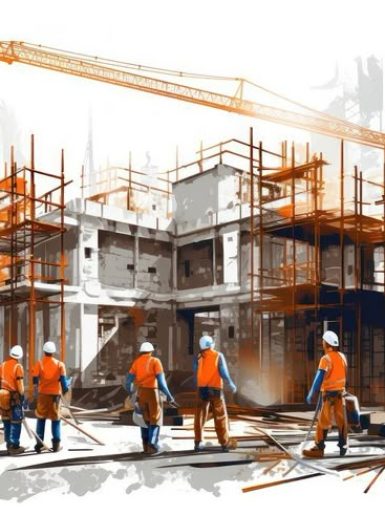 Construction architecture building development. AI generated Image by rawpixel.